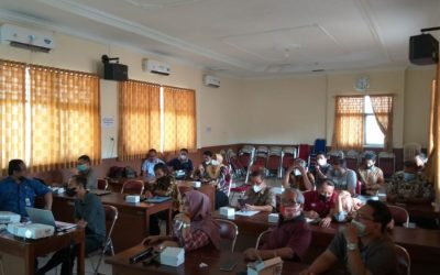 Rapat Pembahasan Perbup di aula Dinpermades Kab. Purbalingga