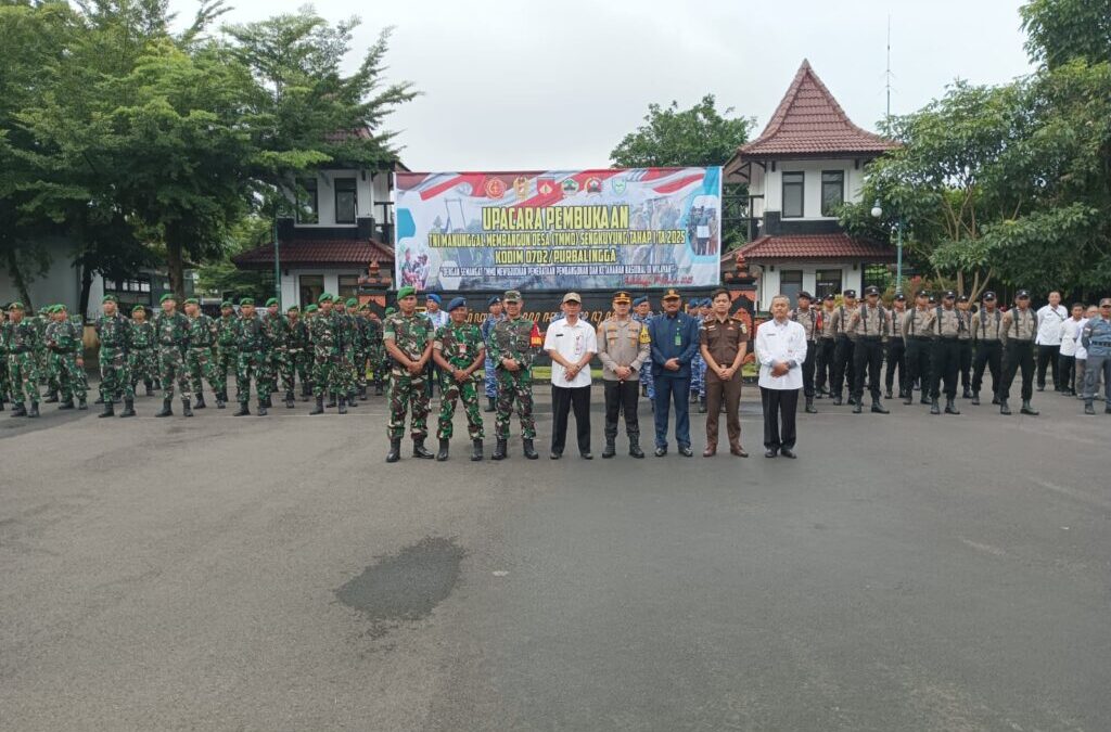 Upacara Pembukaan TMMD Sengkuyung Resmi Digelar di Halaman Pendopo Kabupaten Purbalingga