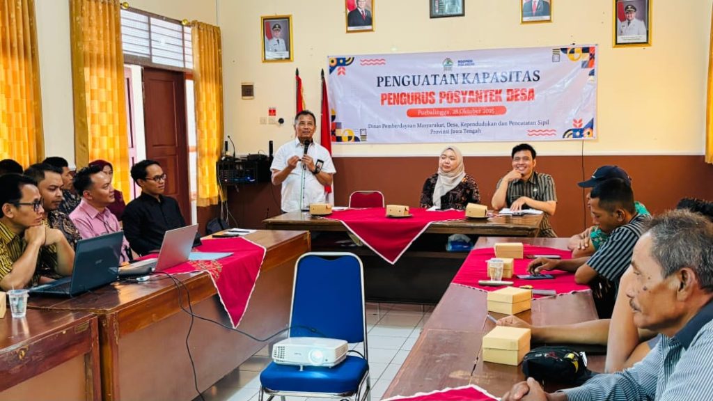 Dinpermasdes Purbalingga Fasilitasi Penguatan Kapasitas Pengurus Posyantek Desa